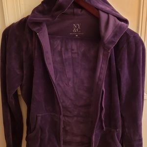 Purple velvet pants + jacket